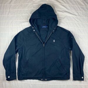VTG Polo Ralph Lauren Jacket Men's XL Blue Avant Garde Canvas Sailing Talon Zip
